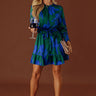 Rooftop Cocktails Floral Satin Mini Dress Image - 1