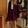 Madison Avenue Muse Boucle Button Down Coat in Windsor Wine Image - 1