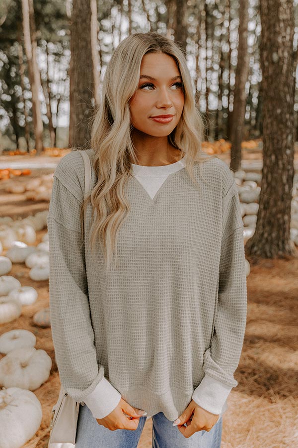 Pinewood Warmth Waffle Knit Top Image 1