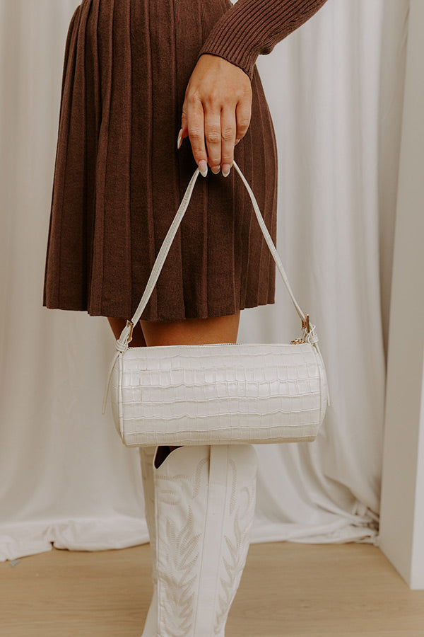 Rachel Faux Leather Purse in Ivory Image 1