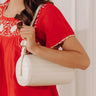 Rachel Faux Leather Purse in Ivory Image - 1