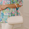 Rachel Faux Leather Purse in Ivory Image - 1
