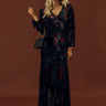 Poised Romance Floral Velvet Burnout Maxi Dress in Black Image - 1