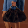 Keala Plush Purse in Dark Chocolate Image - 1