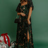 Brownstone Bliss Velvet Burnout Maxi Dress in Green Image - 1