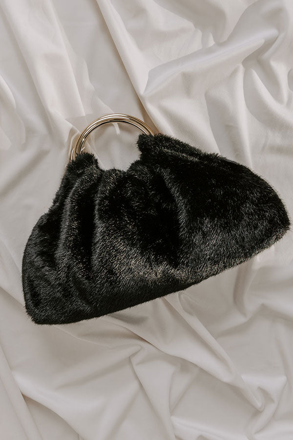 Keala Plush Purse in Black