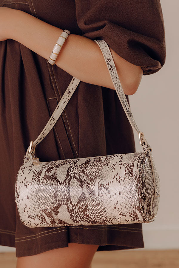 Rachel Faux Leather Purse in Snake Print Image - 1