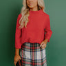 Simply Chic Sweater Top in Red Image - 1