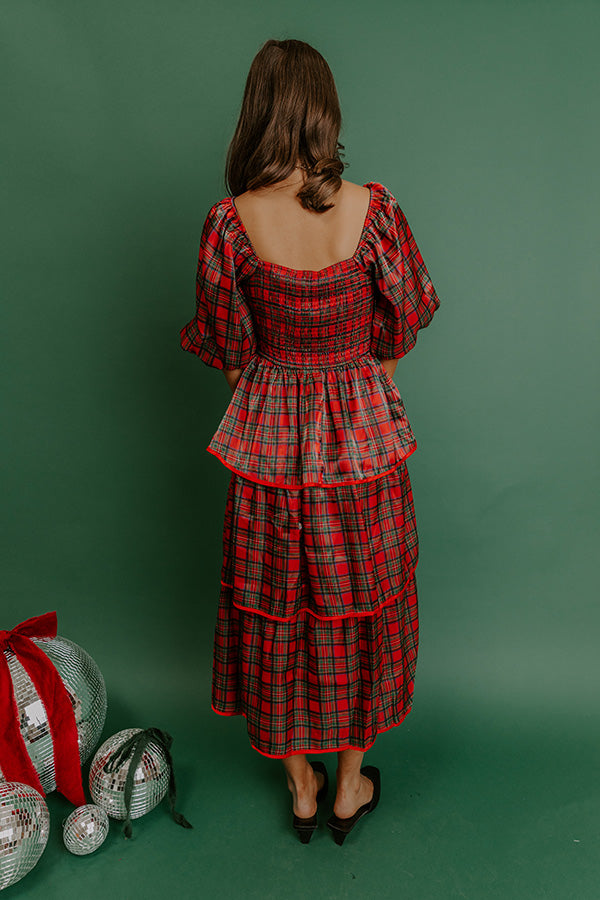 plaid satin dress Plaid Satin Sleeveless Cocktail Dress (Women)