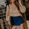 Feeling Lighthearted Lace Top in Iced Latte Image - 1