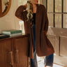 Endless Cuddles Knit Duster Cardigan in Chocolate Image - 1