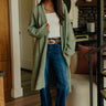 Endless Cuddles Knit Duster Cardigan in Sage Image - 1