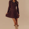 Cafe Date Knit Sweater Mini Dress Image - 1