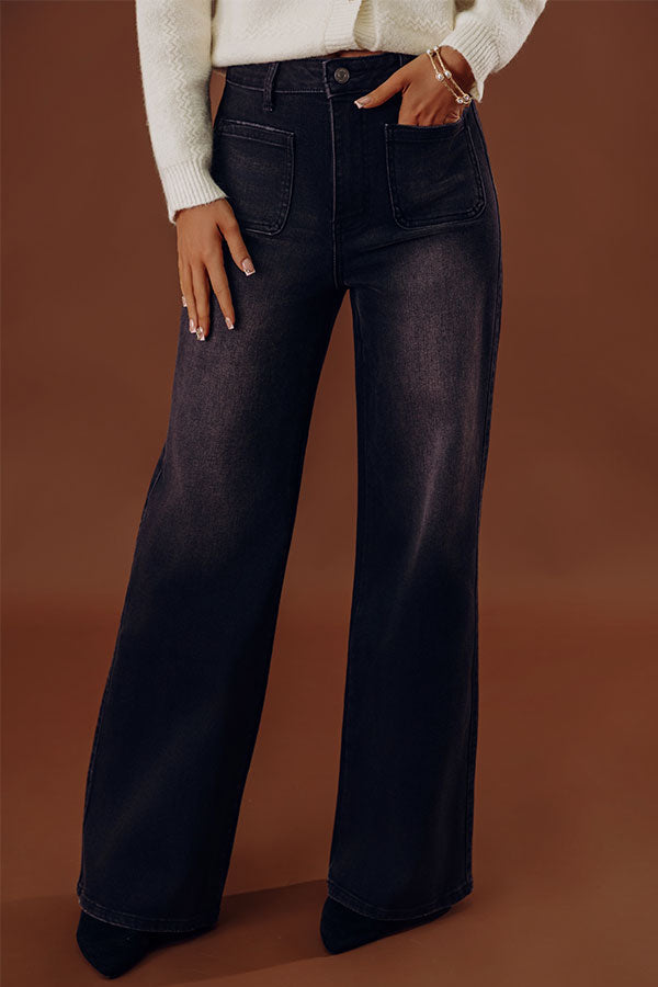 The Tracy High Waist Flares in Vintage Black Image - 2
