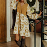 Harvest Charm Floral Mini Dress in Mustard Image - 1