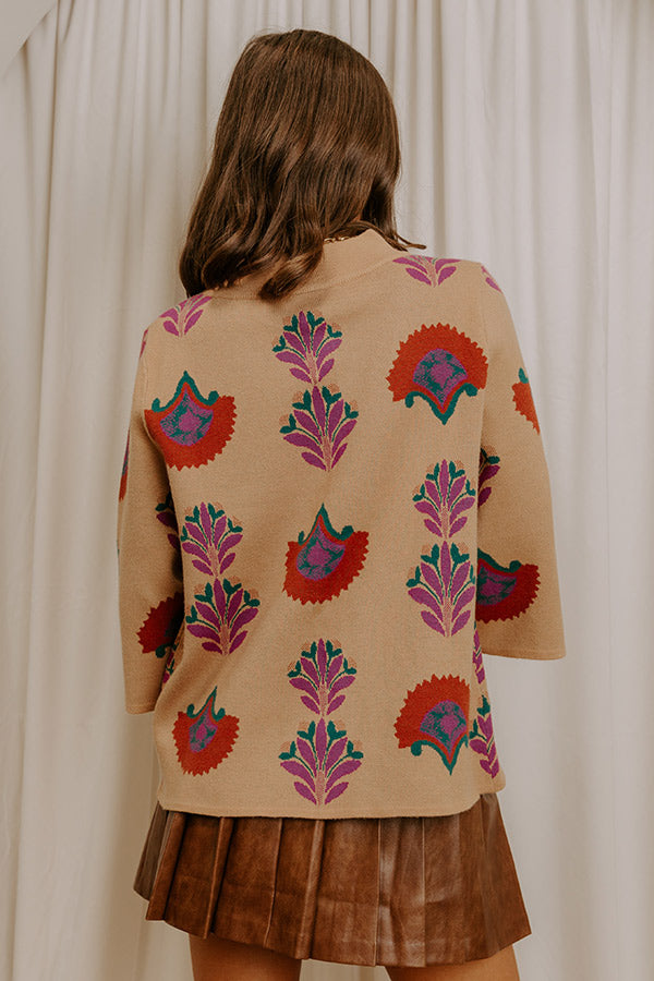 Autumn Charm Floral Sweater Top Image 5