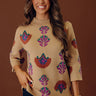 Autumn Charm Floral Sweater Top Image - 1