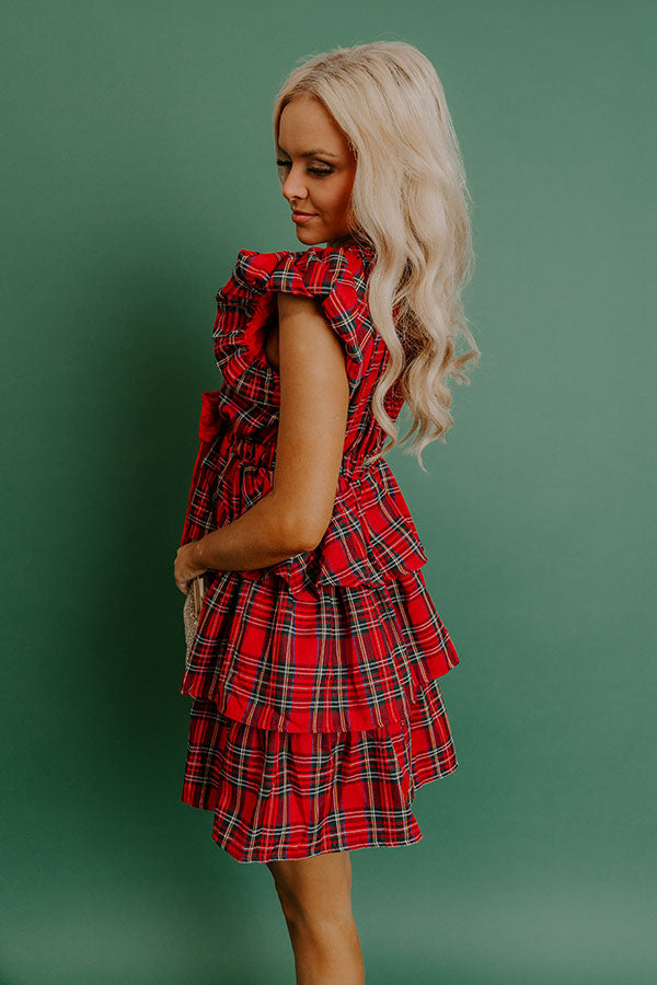 Pretty in Plaid Tiered Mini Dress Image - 5