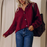 Nantucket Chill Knit Cardigan in Merlot Image - 1