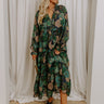 Oak Grove Tiered Floral Midi Dress in Navy Image 1