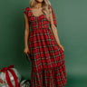Holiday Party Plaid Midi Dress Image - 1