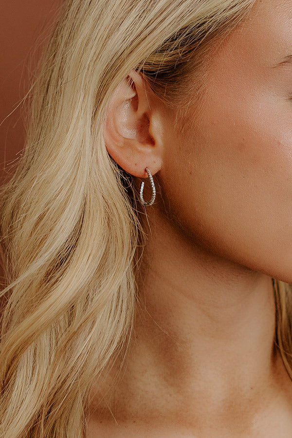 City Lights Cubic Zirconia Hoop Earrings in Silver