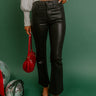 Just USA Aaliyah High Waist Coated Slim Crop Jean in Black Image 1