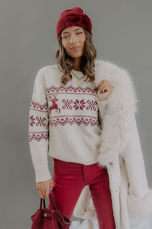 Reindeer Games Cable Knit Sweater