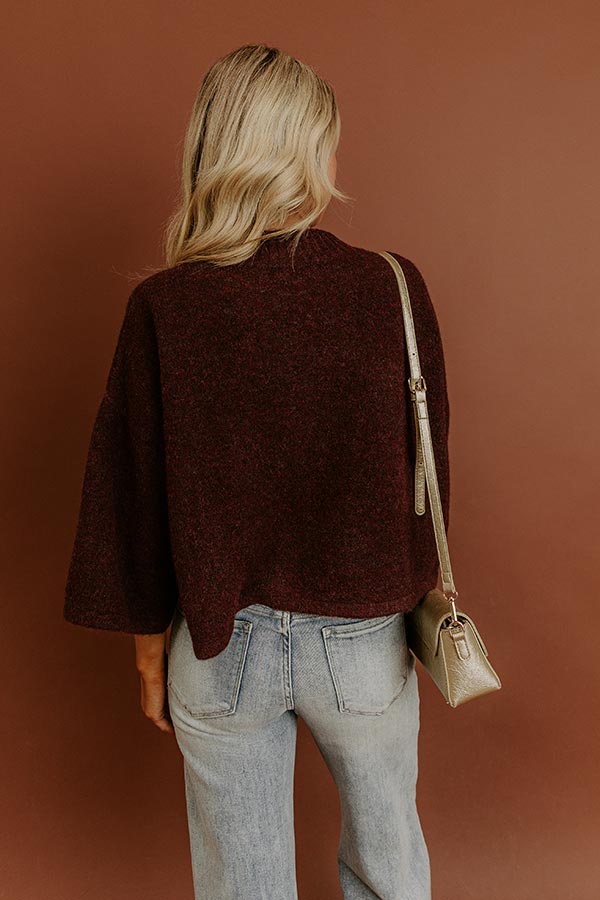 Uptown Chic Knit Cardigan in Windsor Wine Image - 5