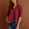 The Fall Edit Waffle Knit Top Image - 1