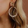 Rose Evening Pearl Dangle Earrings Image - 1