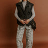 Cabin Mornings Quilted Vest in Black Image - 1