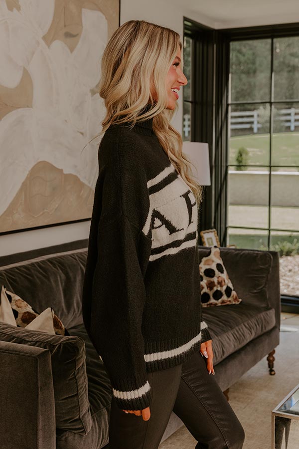 Apres Ski Lodge Knit Sweater in Black Image - 5