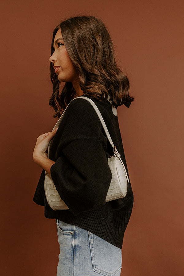 Midtown Charm Knit Top in Black Image - 5