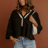 Midtown Charm Knit Top in Black Image - 1
