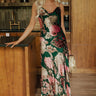 Candlelit Charm Floral Velvet Burnout Midi Dress Image - 1