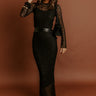 Twilight Muse Lace Maxi Dress in Black Image - 1