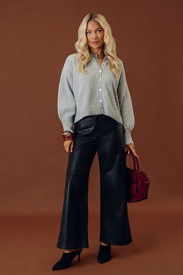 Bistro Cutie Knit Cardigan in Grey Image - 1