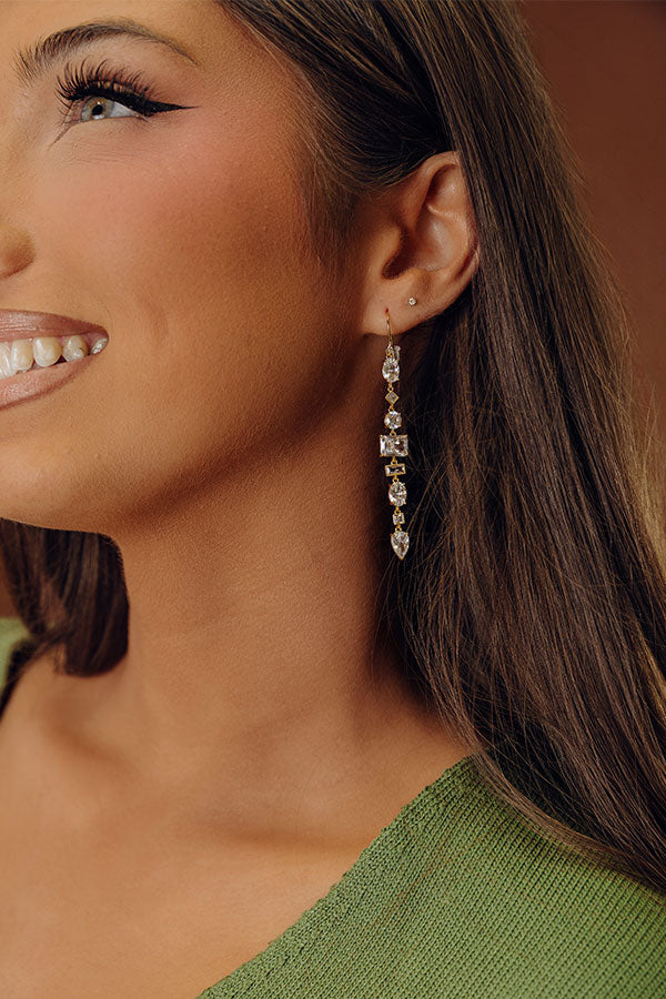 Red Carpet Chic Cubic Zirconia Dangle Earrings Image - 1