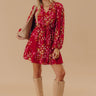 Luxury Excursions Floral Mini Dress in Red Image - 1