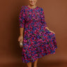 Vineyard Escape Smocked Floral Midi Dress Curves Image - 1