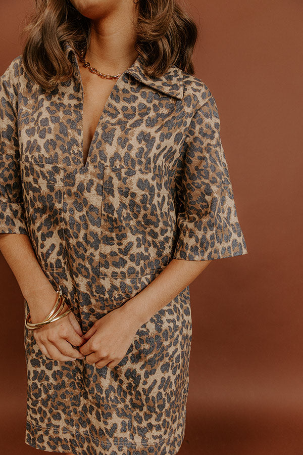 Megan Leopard Mini Dress - Brown Leopard / M Megan Leopard Mini Dress - Brown Leopard / M