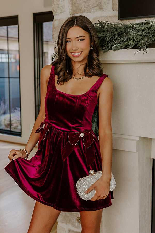 Twilight Toast Velvet Mini Dress in Merlot M / Merlot Twilight Toast Velvet Mini Dress in Merlot M / Merlot