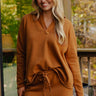 Cozy Cues Sweatshirt in Pumpkin Image - 1