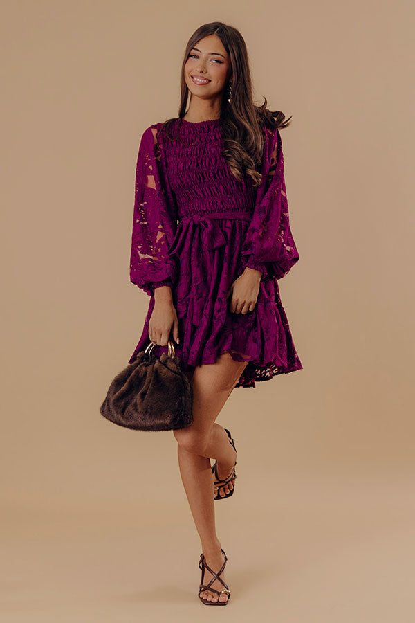 The Orchard Path Jacquard Mini Dress Image - 1