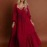 Feeling Graceful Midi Dress in Wine Image - 1