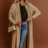 Cappuccino Sippin Waffle Knit Duster Cardigan in Iced Latte Image - 1