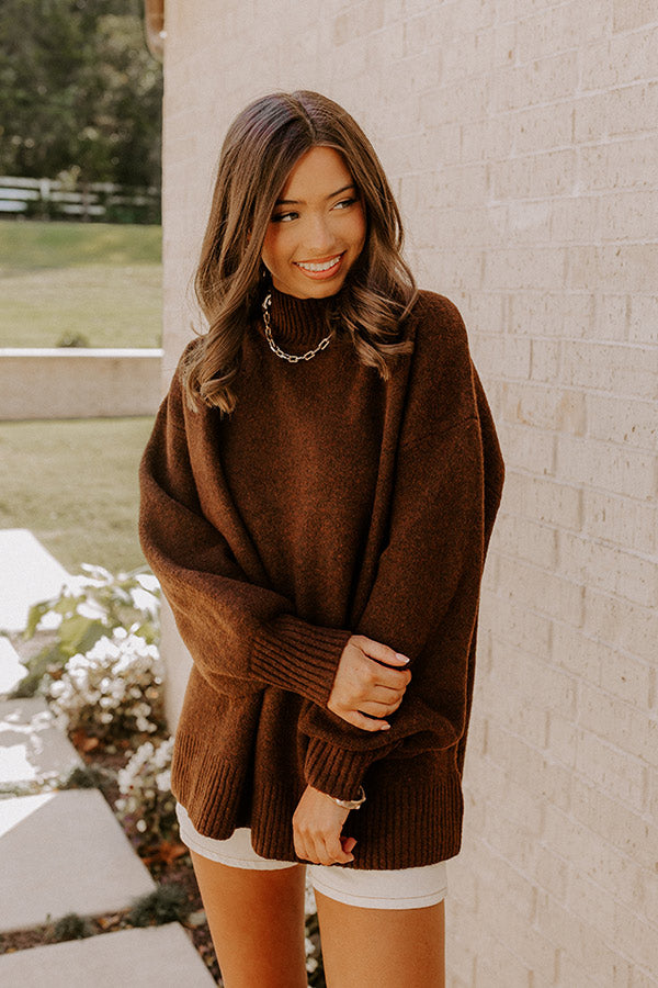 Cozy Feels Knit Sweater in Chocolate