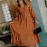 Feeling Graceful Midi Dress in Camel Image - 1