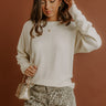 Cozy Vibes Waffle Knit Top in French Vanilla Image - 1